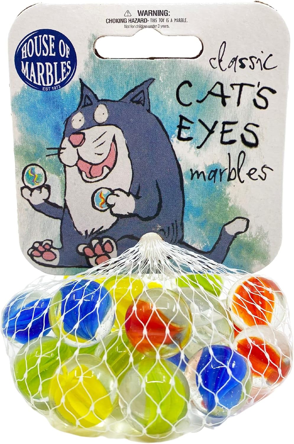 House of Marbles Solar System Net Bag of Marbles - Cat's Eyes