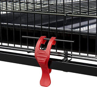 Yaheetech 47-inch Rolling Breeding Flight Bird Cages for Parakeets Budgies Finches Cockatiels Conures Lovebirds Canaries Parrots w/Detachable Stand, Black