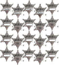 Silver Metal Sheriff Badges Western Cowboy Deputy Star Badges – Fun for Kids & Family