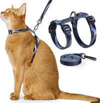 Adjustable Cat Harness and Leash Set Escape Proof – Essentials for Cats - Brooklyn Grey, Adjustable
