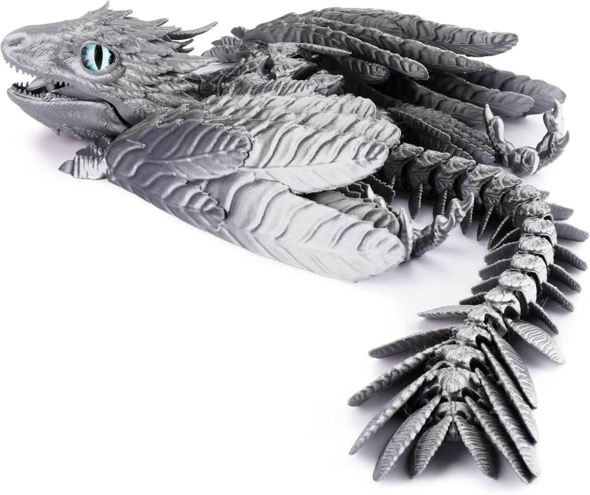 Guwewu Feathered Wyvern, 3D Printed Articulated Fidget Dragon - Thunderclaw