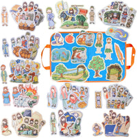 CHEFAN felt board story set with nursery rhyme felt pieces and a felt board with pockets - view 2