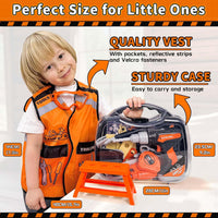 KidBloom Kids Tool Set, Toddler Tool Set with Box - Orange - image 3