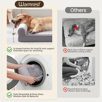 Orthopedic Large Dog Bed，Washable Dog Couch for XL Senior Dogs – Essentials for Dogs - Light Grey / 48"L x 35"W x 8"Th - image 3