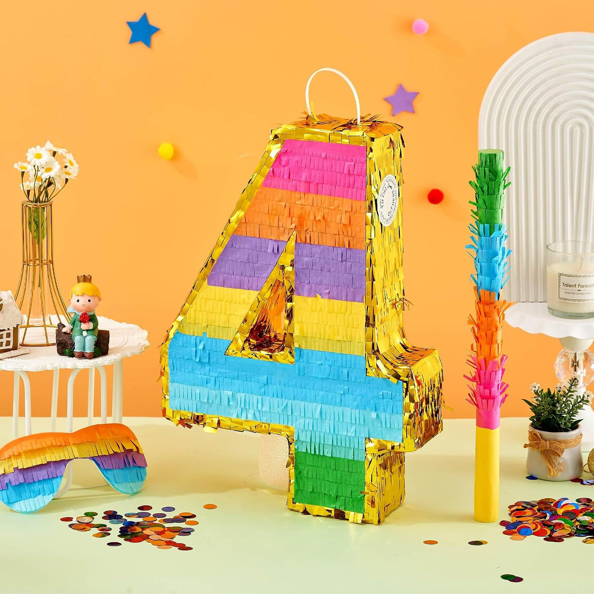 Rainbow Number 5 Pinata for 5th Birthday Party Decorations - 4 - image 4