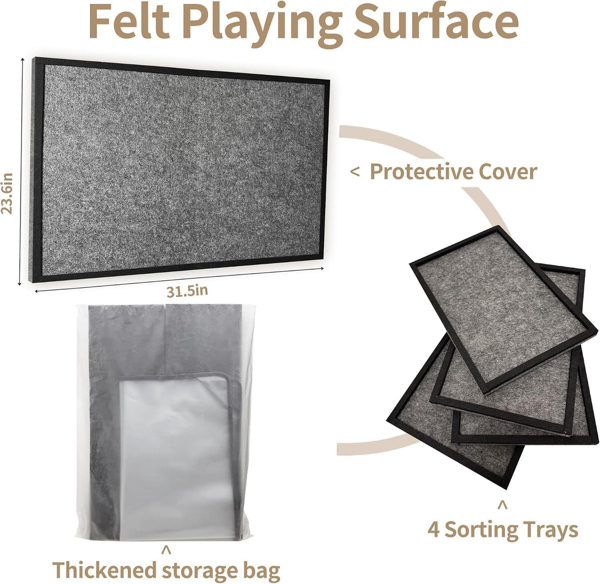 Yunihome puzzle board for 1000 pieces with 4 sorting trays and protective cover - view 20