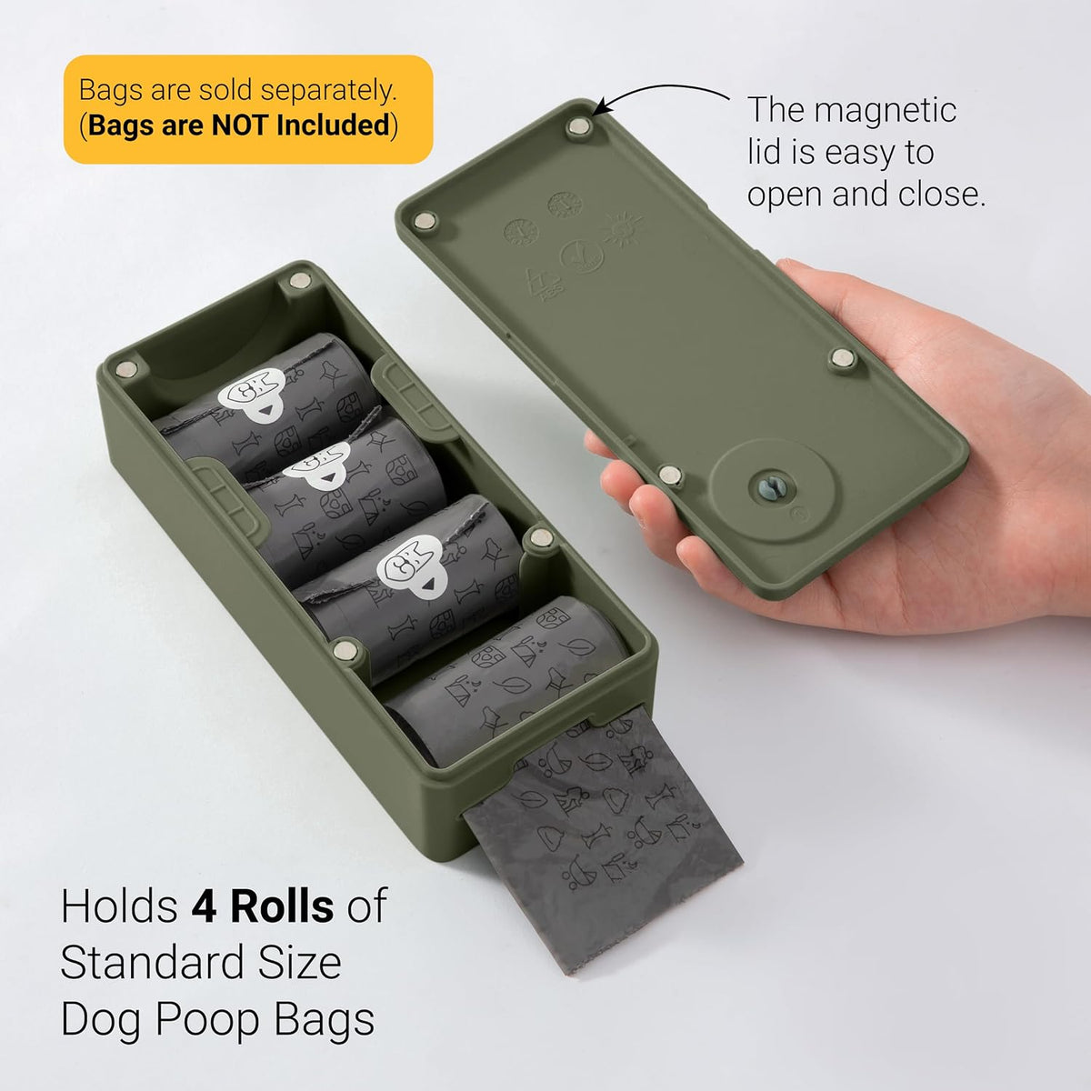 SVD.PET Dog Poop Bag Dispenser - Army Green / Dispenser only - image 2
