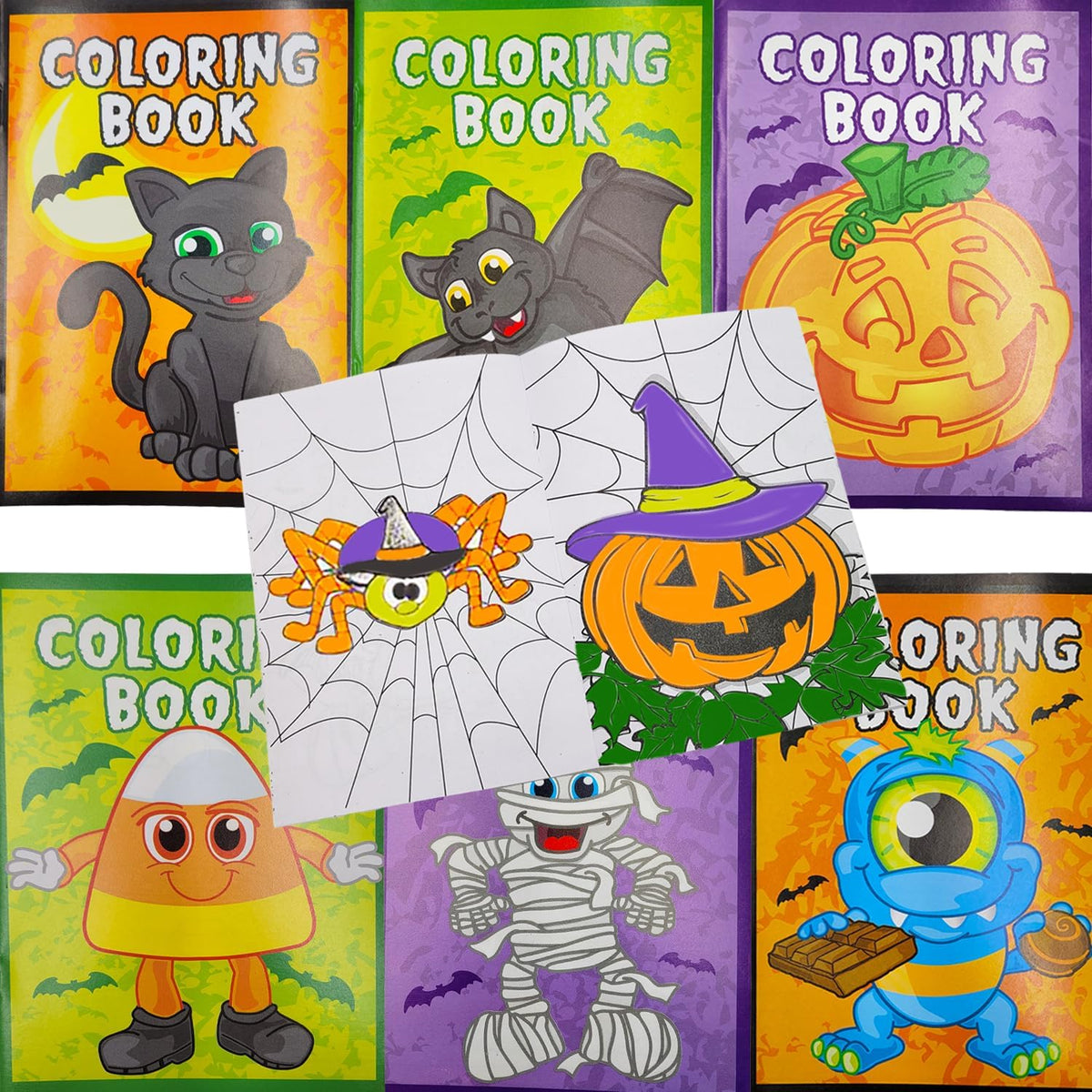 The Dreidel Company Halloween coloring books, 12 booklets with ghosts, witches and pumpkins - view 3