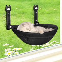 2-Pack Large Cat Window Perch, Cordless Foldable Cat Hammock – Essentials for Cats - Black Deep Perch / 1 Pack - M