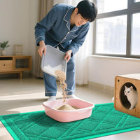 Smiry Cat Litter Box Mat 30x17 - 47x32 / Green - image 4