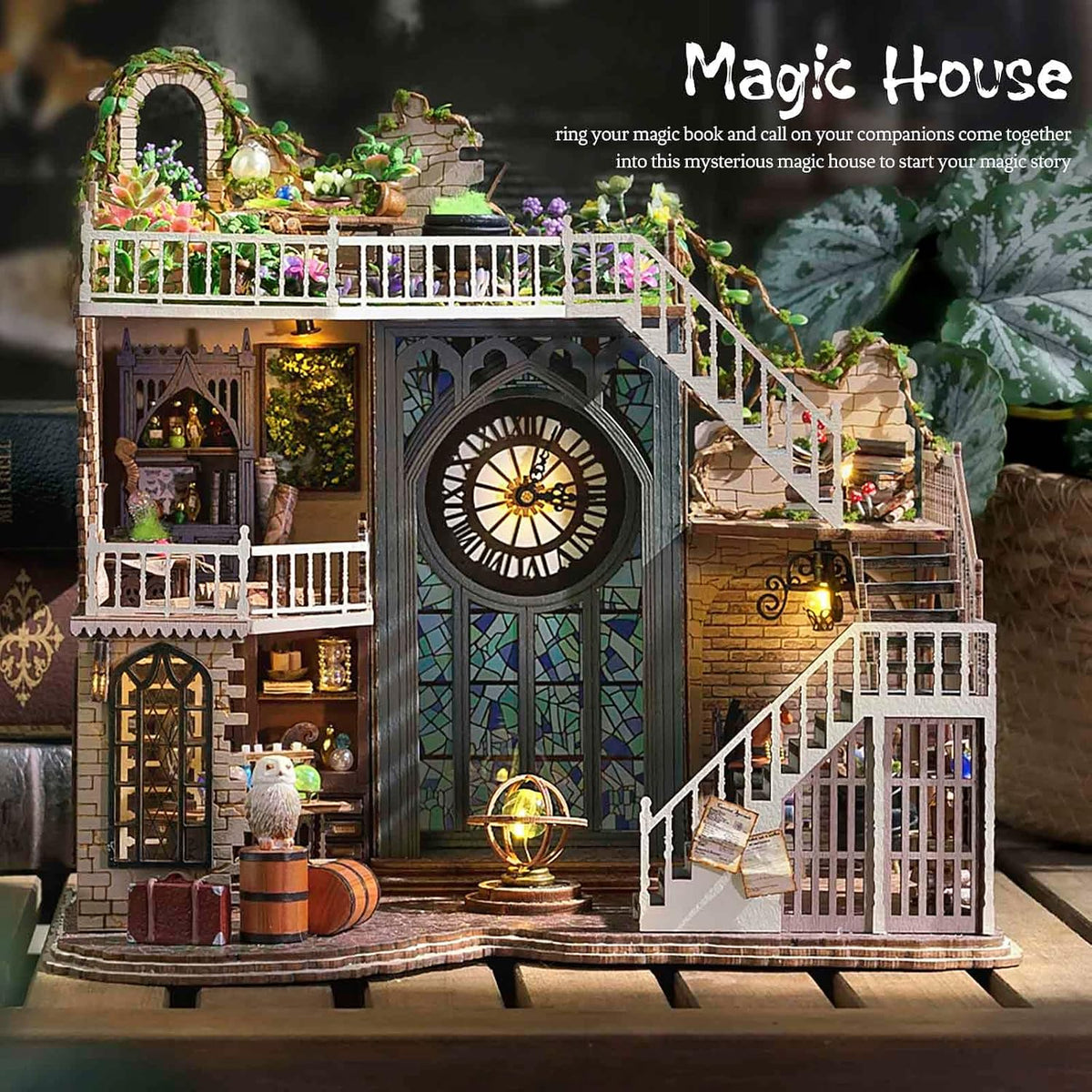 CUTEBEE 3D Wooden Puzzle for Adults - Magic House - image 2