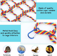 2Pcs Rat Cage Accessory Rat Climbing Toy Net, Red, Yellow - 11 x 7.8 Inch / Red, Yellow - image 3