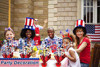 FUBININA Birthday Party Centerpieces Table Decorations Metallic Foil - Red White and Blue - image 3