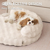 EHEYCIGA Soft Cat Couch Bed for Indoor Cats - 20"L x 20"W x 6.5"Th / Cream - image 2