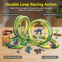 Dinosaur Race Track Toys for Boys 3-5 - Double Loop Dinosaur Race Track Set - image 2