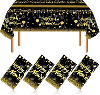 NOVWANG kids party tablecloth 4-pack in red, yellow, cloud and cow print - view 5