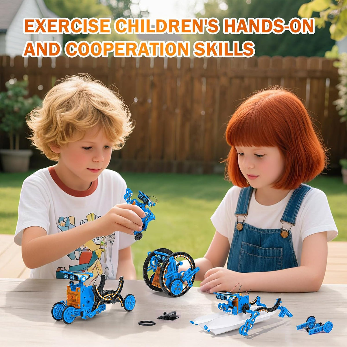 Solar Robot Building Kit, 12-in-1 STEM Robotic Toys for Kids Age 8-12 – Fun for Kids & Family - Blue - image 3