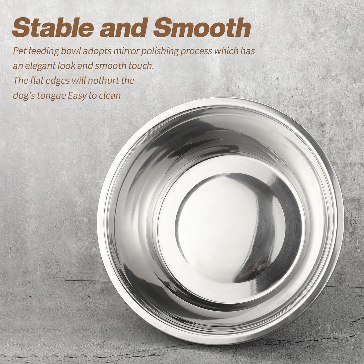 10 Pcs 8 Cup Metal Dog Bowls Stainless Steel Food Dish – Essentials for Dogs - 6 - image 4
