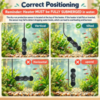AquaMiracle 100W Dual LED Display Small Aquarium Heater for 10-20 Gal - 3-5 Gal Tanks - image 3