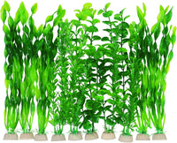 AQUANEAT Artificial Fish Tank Plants - Green