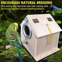 Parakeet Nesting Box, Bird Nest House - L- 7.08 x 5.90 x 7.87 in - image 2