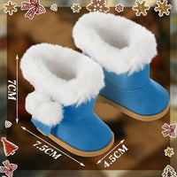 Bencailor 18 inch doll boots, 3 pairs of winter snow boots in white, black and brown - view 11