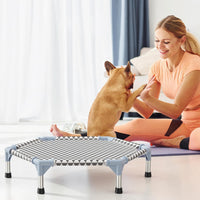 Kuntrust Elevated Outdoor Dog Bed, Medium Size, Cotton Material - Triangle / 6 sided Small - image 4