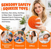 Fuzz Ball Squishy Stress Ball - Orange Ball - image 2