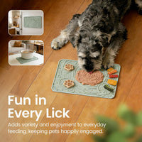 OHMO Lick Mat for Dogs&Cats, Space Pattern, Camo&Sage Green - Light Blue&Light Green / 9.8"L x 5.9"W - image 4