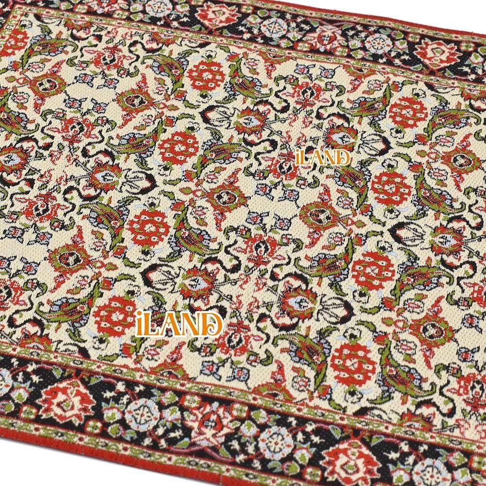 iLAND Dollhouse Rug 1/12 Scale Woven Miniature Carpet 2pcs Fragrance – Fun for Kids & Family - 2pcs Spring - image 4