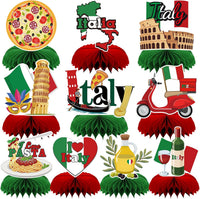 10 Pcs 80s Party Decorations, 1980s Table Honeycomb Centerpieces – Fun for Kids & Family - Italian Style