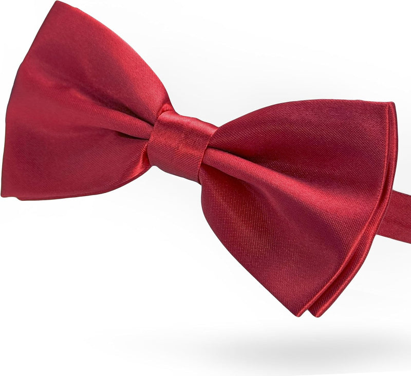 KOOLMOX Dog Bow Tie, Red Bow Tie with Adjustable Dog Collar for Medium and Large Dogs Cats Pets - Wine Red