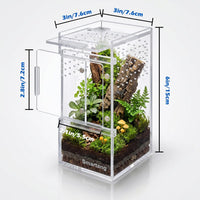 Smartang pre-assembled two-door clear acrylic jumping spider enclosure - view 3