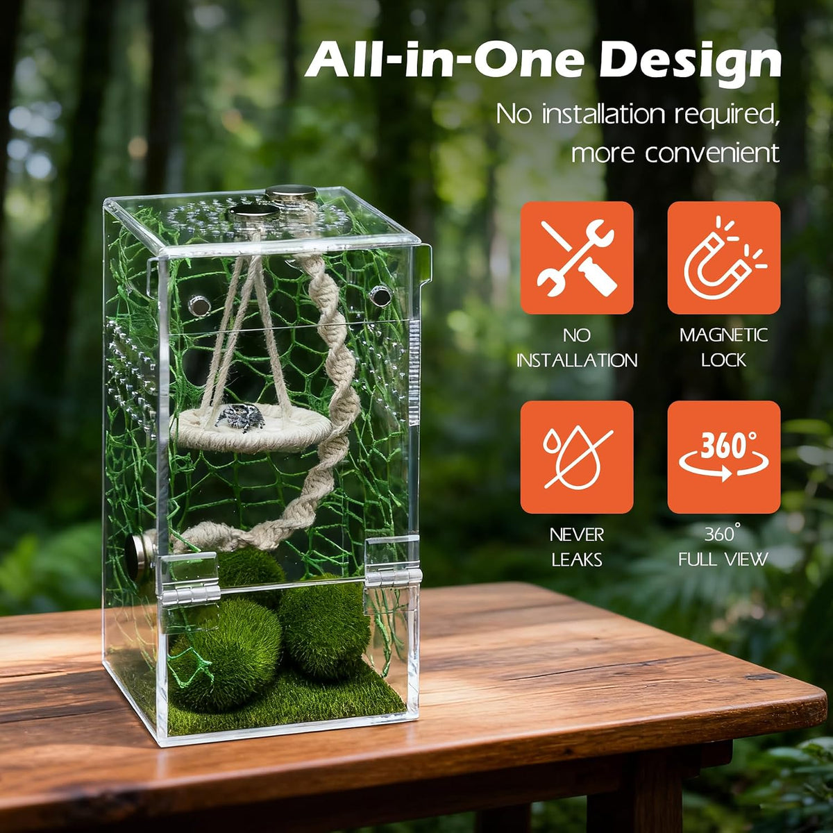 AZV Jumping Spider Enclosure Kit - Green / Small - image 4