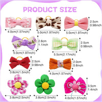 20Pcs Brown Dog Hair Bows with Rubber Bands for Small Medium Dogs – Essentials for Dogs - A339 - image 4