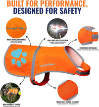 Blaze Orange Dog Vest. Reflective High Visibility in Hunting & Wooded - Orange / Large - image 3