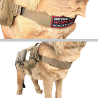 EXCELLENT ELITE SPANKER Nylon Dog Backpack with 2 Side Pockets - Coyote Brown / M-Chest 25.6-30" - image 2