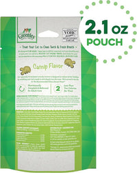 Greenies Feline Adult Dental Cat Treats, Catnip Flavor, 2.1 oz. Pack