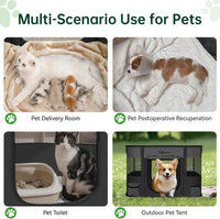 Siedihit 31" Dog Playpen, Cat Puppy Pen - Medium / Dark Grey - image 2