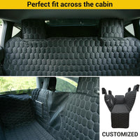 Waterproof Tesla Model Y Dog Seat Cover – 600D Oxford Rear Seat Hammock with Mesh Window