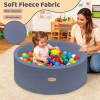 HARBOLLE 35.4" Soft Fleece Ball Pit for Toddlers - Blue - image 2