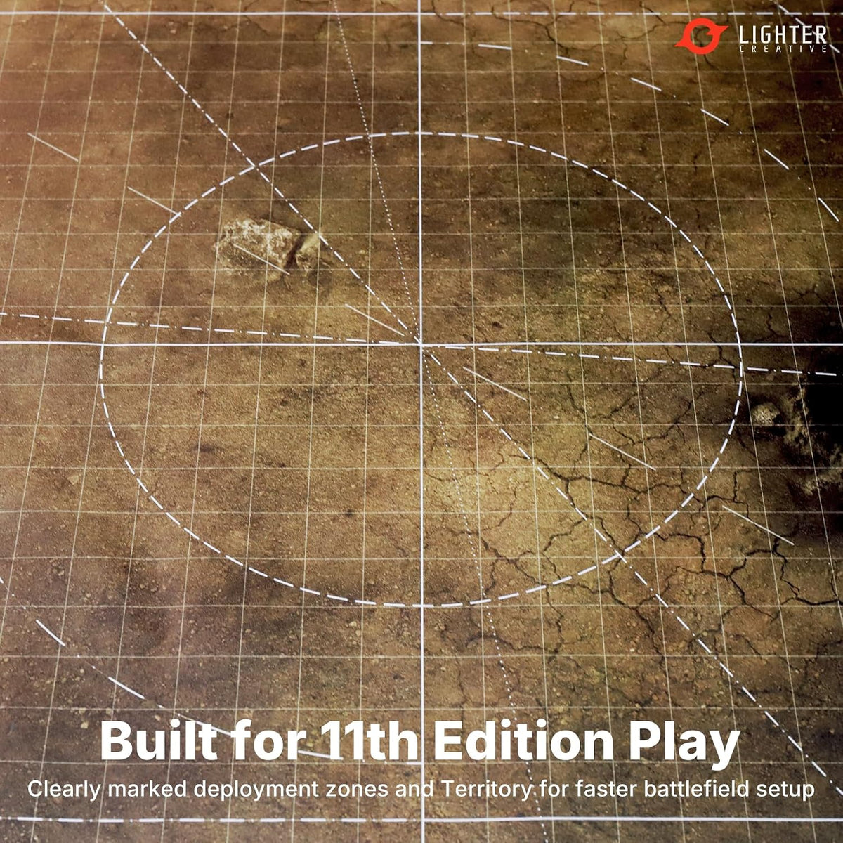 Lighter Creative 44 x 60 gridded WH40K battle mat, Iron Underhive print - view 12