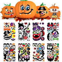 DUJAA large pumpkin face stickers with eyes, mouths and eyebrows for Halloween - view 3