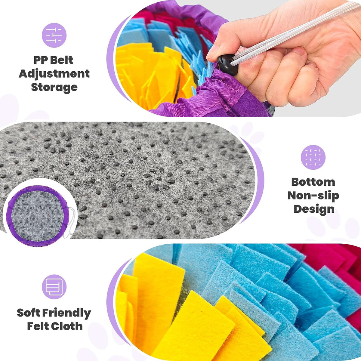 Snuffle Mat for Dogs Adjustable Slow Feeder Bowl Interactive - image 3