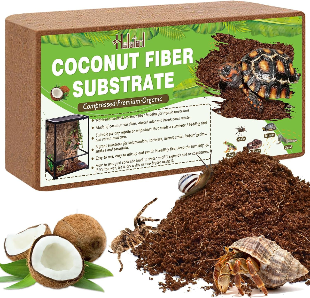 2 Pack Compressed Coconut Fiber Substrate for Reptiles – Daily Care for Reptiles And Amphibians - 1 pack