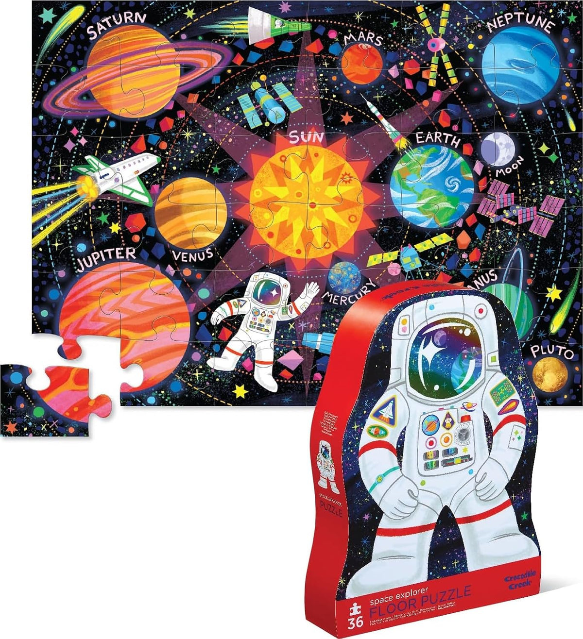 Crocodile Creek 36-Piece Jigsaw Floor Puzzle - Space Explorer