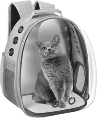 Cat Carrier Backpack, Pet Carrier Backpack Front Pack for Small Medium Cat Puppy Dog Carrier - Grey