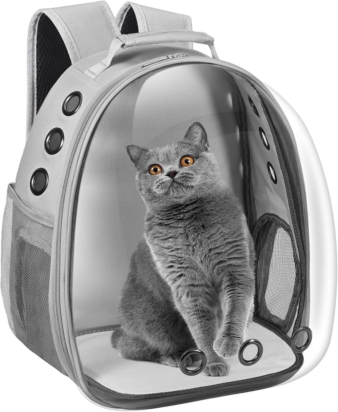 Cat Carrier Backpack, Pet Carrier Backpack Front Pack for Small Medium Cat Puppy Dog Carrier - Grey