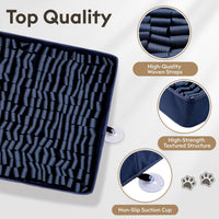 FunFurry Snuffle Mat for Dogs, Dog Puzzle Mat - Navy / 17" X 15" - image 3