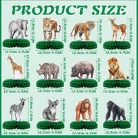 Yeaqee 12 safari animal honeycomb centerpieces with giraffe and monkey - view 7